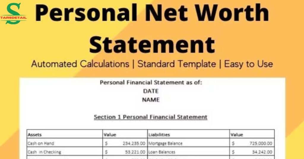 personal net worth statement