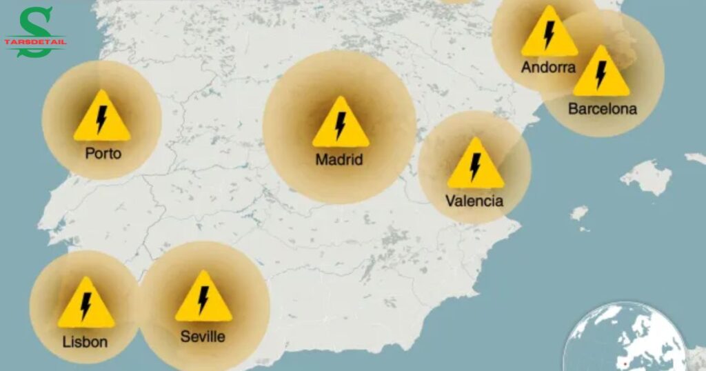 Spain power outage map